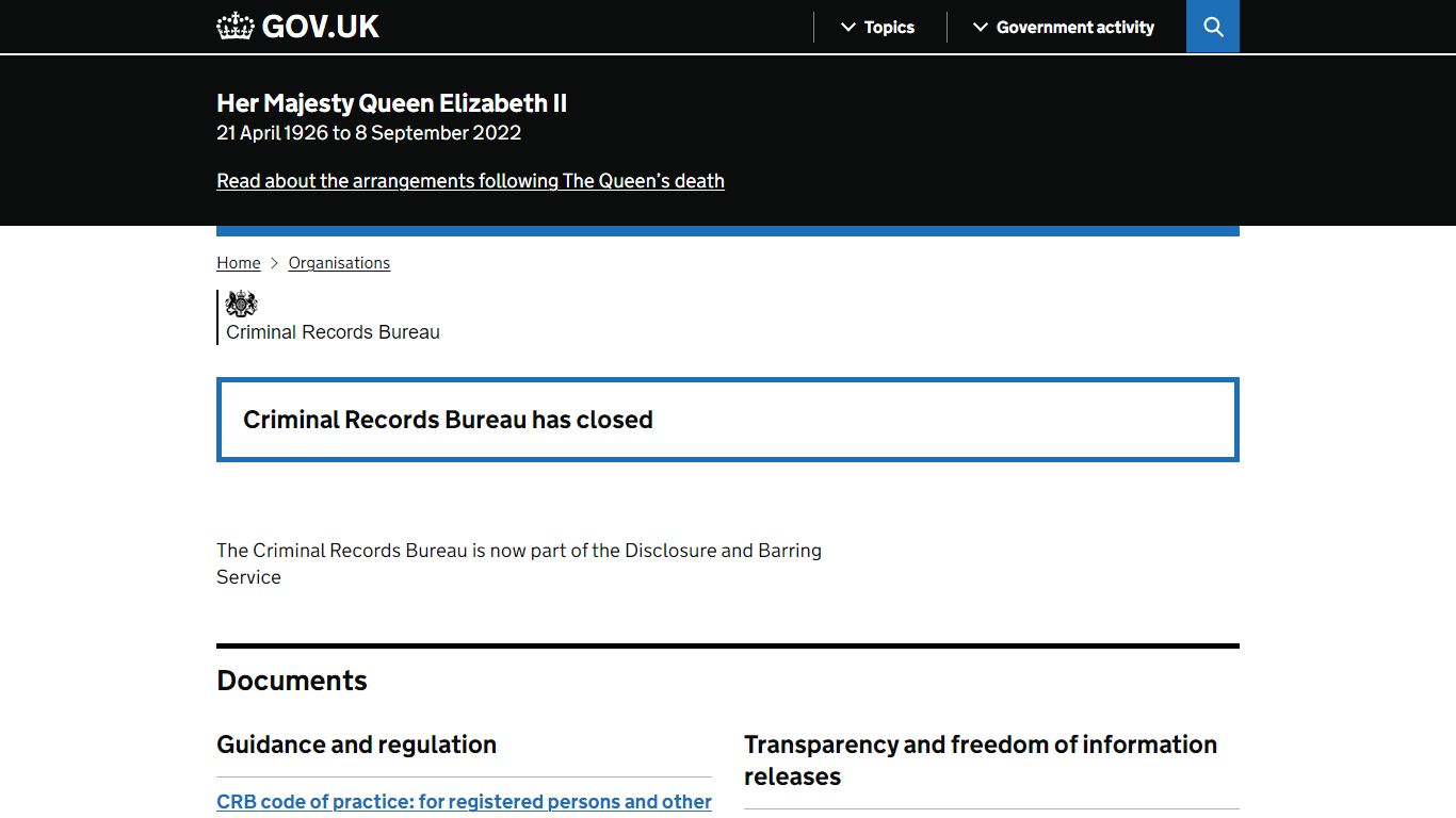 Criminal Records Bureau - GOV.UK